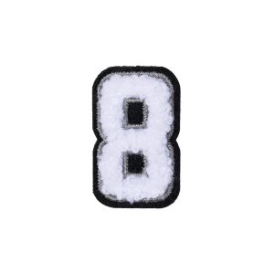 Number 8 Patch - 8 Black/White