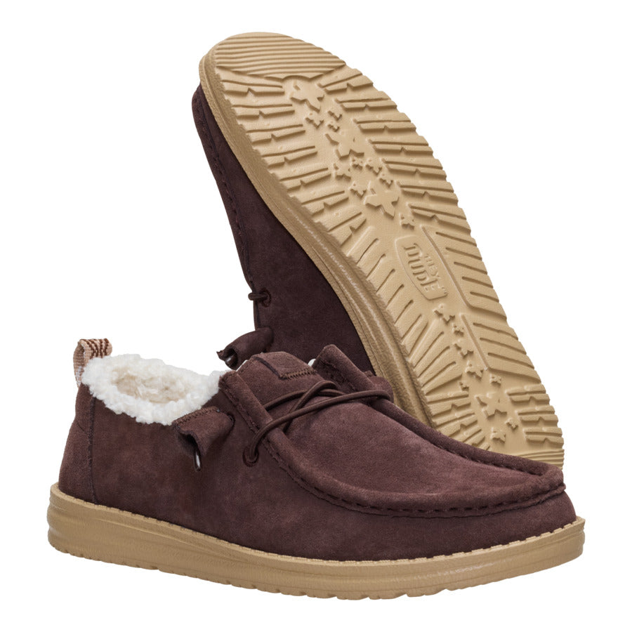Wendy Suede Shearling - Dark Brown - Image 3